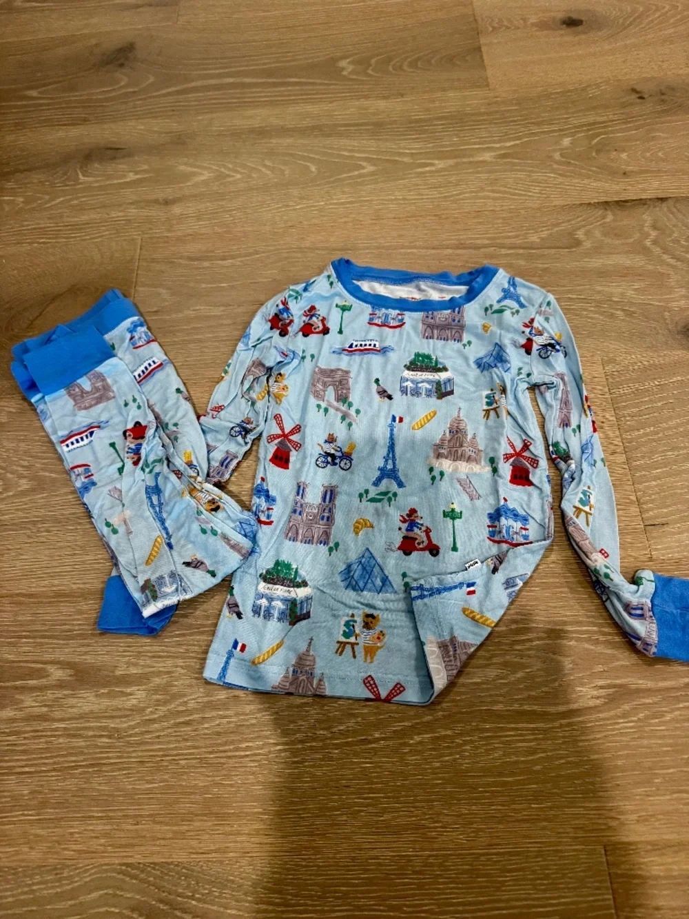 Little Sleepies 4T PJS-Blue Paris Print EUC